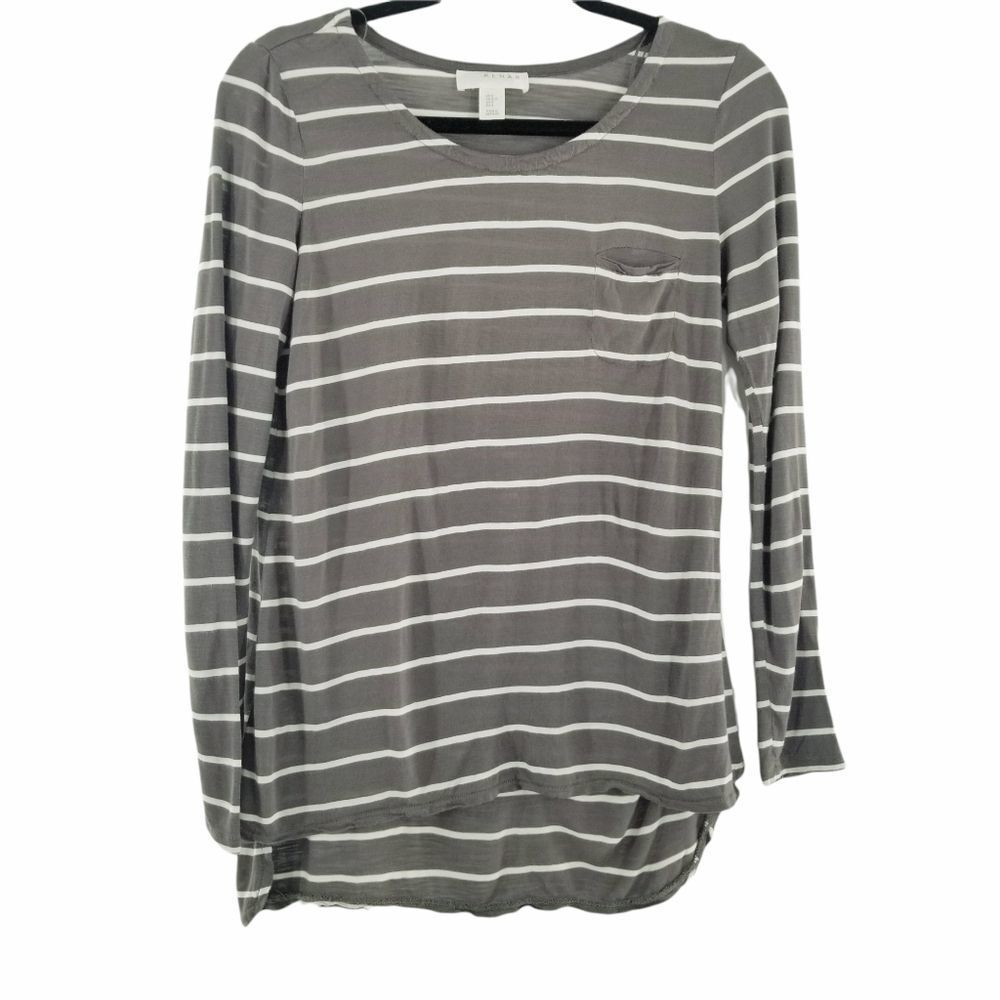 Kenar Striped Top gray/white Size Small